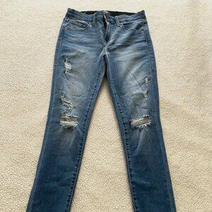 LuLaRoe, Medium Wash, Distressed, Skinny Jeans, Size 26